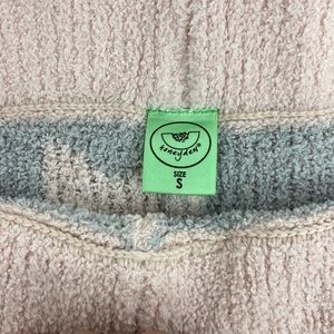 Honeydew pajama pants pink gray hearts S